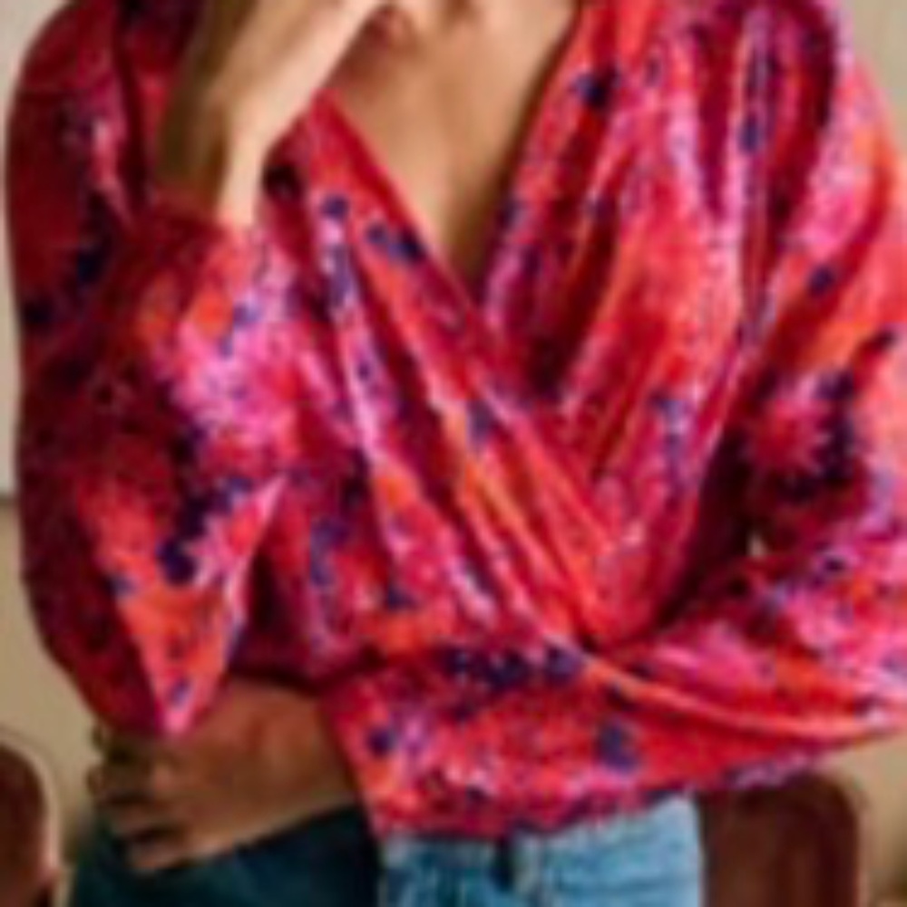 Sezane Abélia Blouse Imprimé Flower Fuchsia